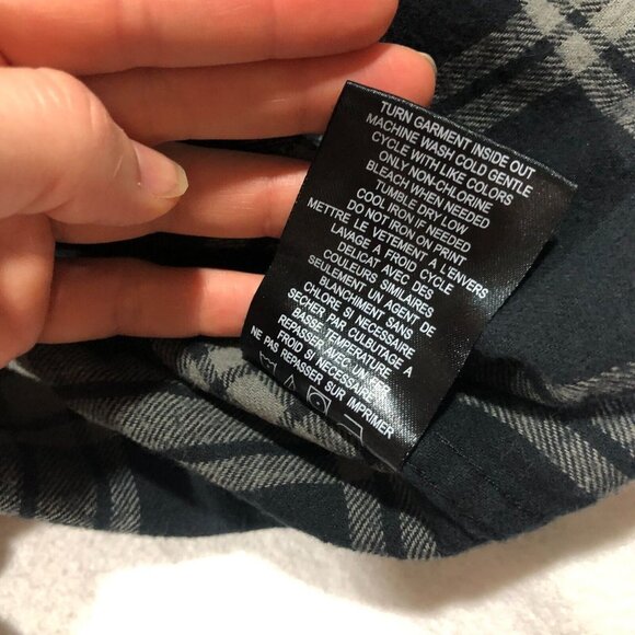 Lurking Class Top Womens Medium Flannel Button Front Shirt Hood Graphic Skull - Picture 15 of 16